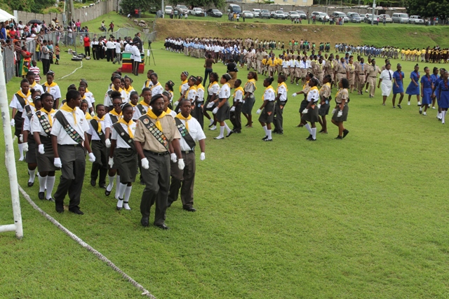 Uniformed bodies at 28th Independence parade at the Elquemedo T. Willett Park